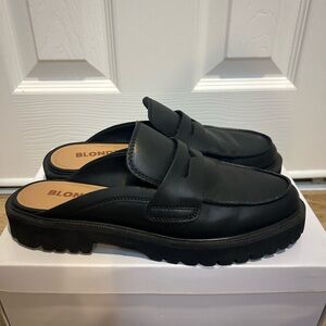 Blondo Black Slip-On Loafers with Rugged Sole